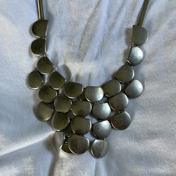 Silver Express Statement Necklace - Picture 2 of 3
